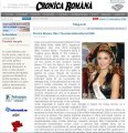 Cronica Romana 21 nov. 2006. Florina Manea (Romania), winner of Miss Tourism International in China (25.OCT-12 NOV.)