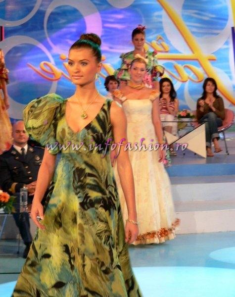 Sorana Nita, Miss Tourism World Romania 2005, prezentare Antena 1 Femeia Magica, colectia Heliotrop 2006 Foto Camelia Seceleanu