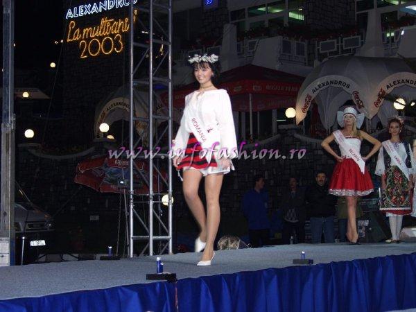 Amanda Ilie din Baia Mare la Miss Tourism Europe 2003, prima Finala Internationala a unui concurs de frumuste gazduita de Romania