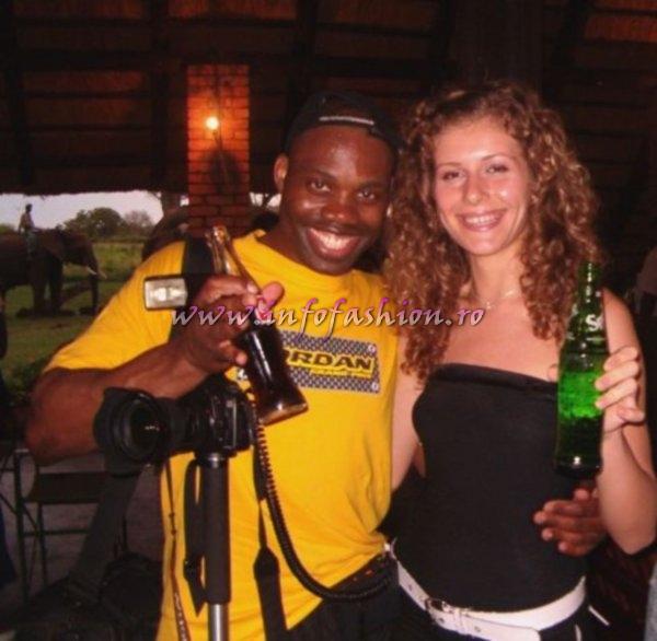 Frank Thompson and Madalina Draghia in Harare at Miss Tourism World Zimbabwe 2005