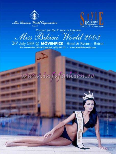 Mihaela Tudor, castigatoarea Miss Bikini World 2002 in Malta, la Mowenpick Hotel Lebanon, gazda editiei Miss Bikini World 2003