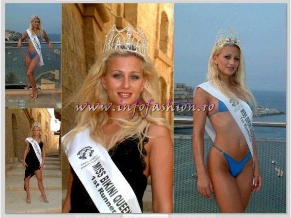 Roxana_Rus 2003 representing Bucharest, Romania 1st runner up Miss Bikini Queen in Malta