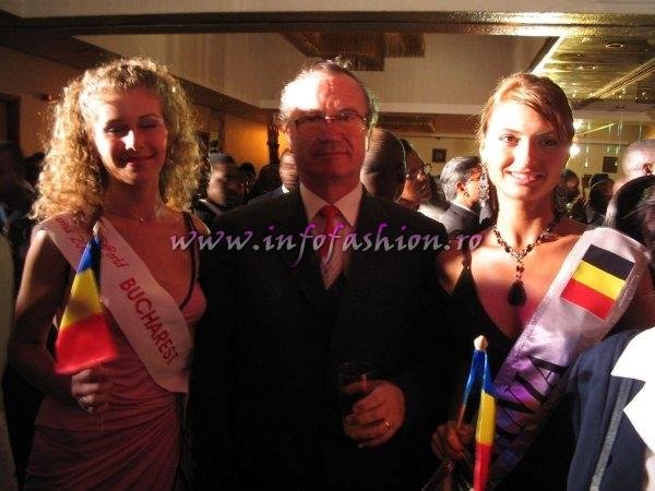 L. Florescu, Insarcinatul cu afaceri al Romaniei la Harare, Madalina Draghia si Sorana Nita la Miss Tourism World 