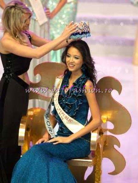 China Sanya: Winner Miss World 2007 Miss China, Zhang Zilin, 1st r.up Miss Angola Micaela REIS and 2nd r.up Miss Mexico Carolina Moran Gordillo