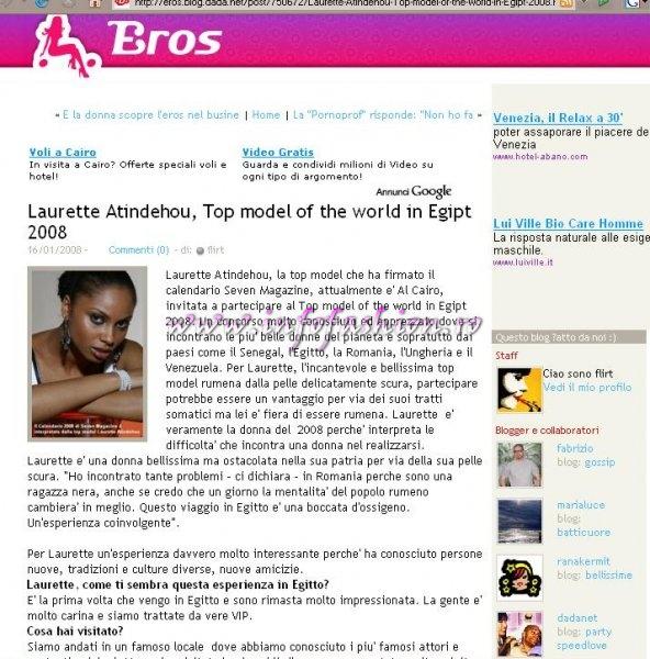 Presa despre Laurette Atinehou, romanca din Braila ce s-a situat in Top 10 la Top Model of the World