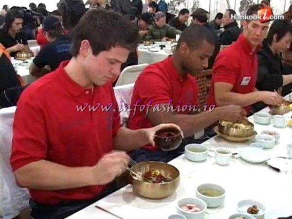 Mr World Red team in Korean cooking challenge