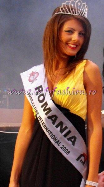 Romania Laura Barzoiu, Miss Karaoke (Tina Turner `Simply the best`), Miss Talent 2 nd runner up la Miss Globe Intl. 2008