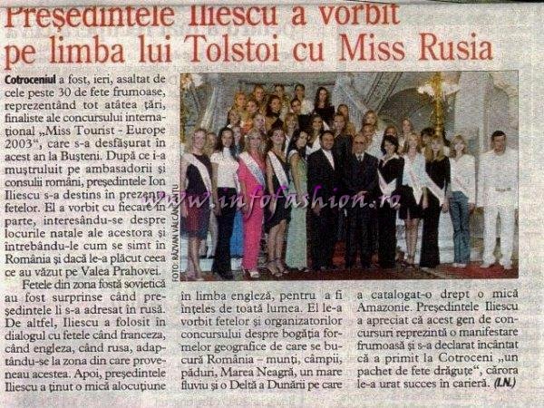 Prima Finala Internationala a unui concurs de frumusete pe teritoriul Romaniei (30 concurente din toata Europa la Presedintia Romaniei)