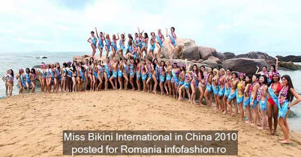 China Miss Bikini International contestants on Beijing Simatai Great Wall & debut in Sanya 2010 