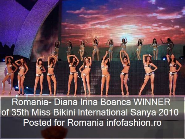 Romania- Diana Irina Boanca WINNER of 35th Miss Bikini International In Sanya 2010  