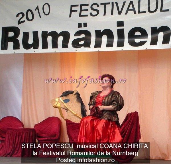 STELA POPESCU, musical COANA CHIRITA la Festivalul Romanilor de la Nurnberg 