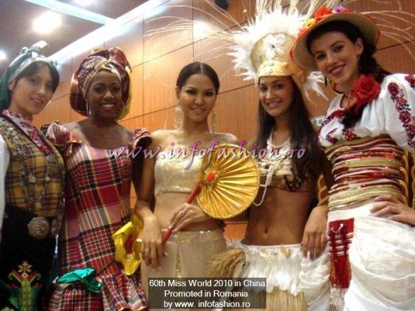 Romania- Lavinia POSTOLACHE at Miss World 2010, 60th edition in China, Sanya, tinute oferite de Catalin Botezatu costum national stilizat Cristina Breteanu