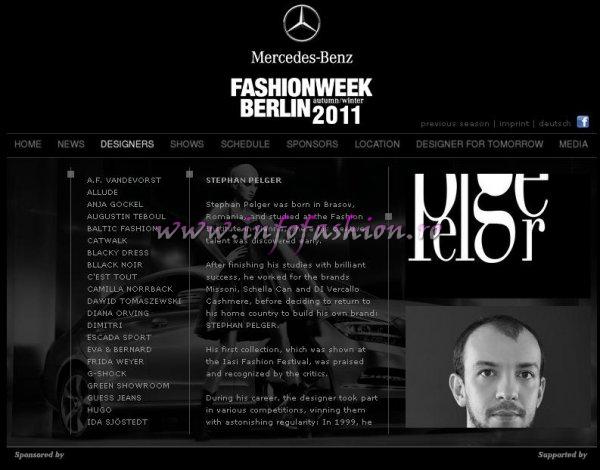 Germany Mercedes Benz Fashion Week Berlin 19- 22.01.2011 Stephan Pelger, born in Romania
