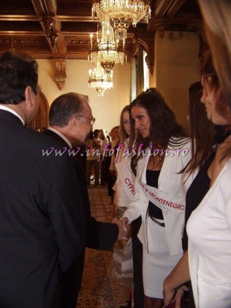 Platinum 2003 Ag Infofashion Official Visit at Romania Presidency (Palatul Cotroceni), Ion Iliescu meeting with Miss Tourism Europe Contestants