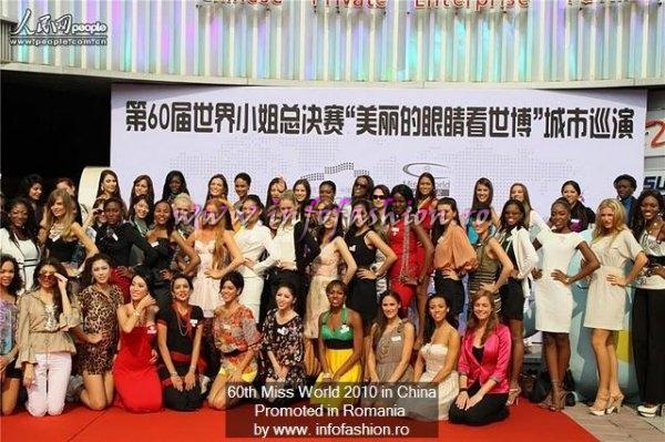 Romania Lavinia Postolache la Miss World 2010, editia 60 in China, Sanya, tinute oferite de Catalin Botezatu, costum national Cristina Breteanu