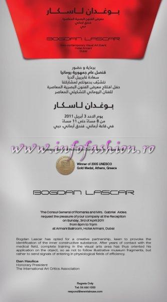 INVITATIE vernisaj Lascar Bogdan in Dubai