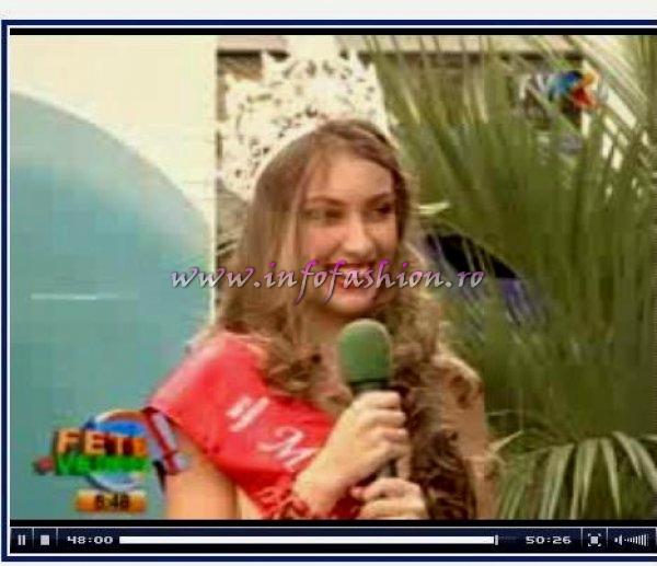 www.tvr.ro/ Alexandra Stanescu, Miss World Romania 2011 in emisiunea Vara, fete si vedete