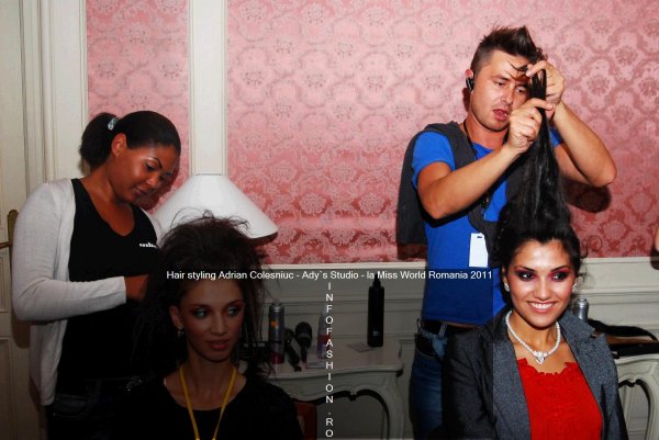 Hair styling Adrian Colesniuc - Ady`s Studio la Miss World Romania 2011