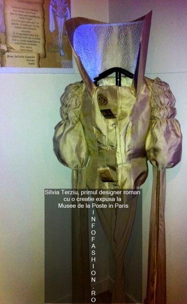 Silvia_Terziu primul fashion designer din Romania cu o creatie expusa la Musee de la Poste in Paris