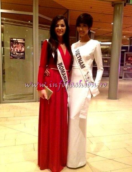 19th Top Model of the World Contest in Germany 2012 Romania- Alexandra Birsan and Vietnam- Thuy Hoang 