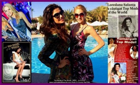 Loredana Salanta, the 19th Winner of Top Model of the World (16.03.2011) and Diana Coras at Top Model of the World 2014 in Egypt El Gouna, Red Sea