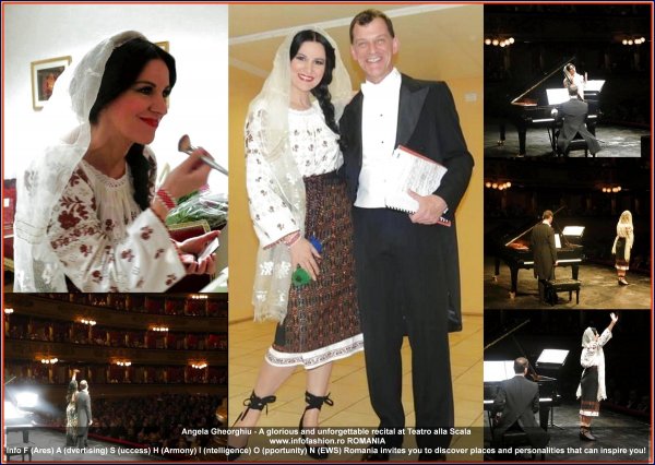 Angela Gheorghiu superstar opera singer, one of the best Romanian Cultural Diversity `Ambassador` wearing national costume