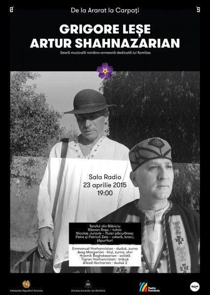 Grigore_Lese si Artur Sahnazarian `de la Ararat la Carpati` in concert la Sala Radio 23.04.2015