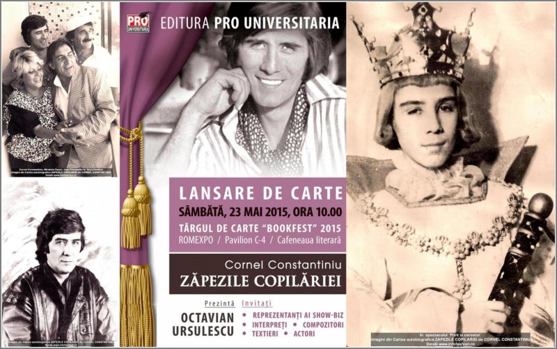 Edituri_Pro Universitaria si Cornel Constantiniu, lansare carte autobiografica `Zapezile Copilariei` la BOOKFEST 23.05.2015