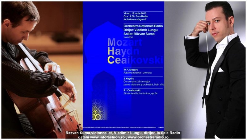 Razvan Suma ,violoncelist si Vladimir Lungu, dirijor, incheie stagiunea la Sala Radio 19.06.2015