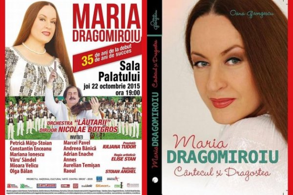 Maria_Dragomiroiu Cantecul si Dragostea, lansare de carte si spectacol- 35 de ani de cariera de success 22.10.2015