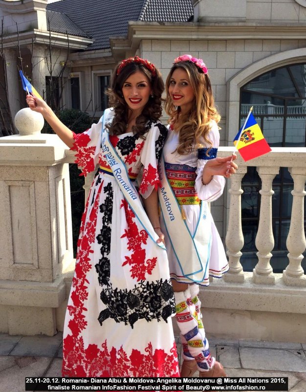 China Miss All Nations 2015 Romania- Diana Albu & Moldova- Angelika Moldovanu in Nanjing