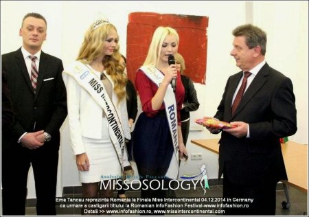 Emanuela Tancau reprezinta Romania la Miss Intercontinental in Germania, dupa castigarea titlului national la Romanian Infofashion Festival 2014 