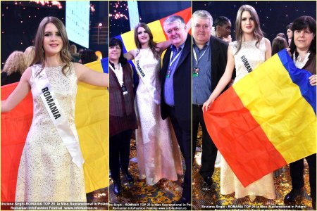 2016 Miss Supranational Romania Sinziana Sirghi, in TOP 25, Castigatoarea RIFF Romania, cu echipa InfoFashion