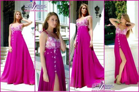 Sonia Bran (Baia Mare) la Romanian Infofashion Festival dress by Oana Savescu
