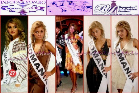 2007 Ina Radu Romania at Beauty of the World in China, Dress Designer Agnes Toma, Best Evening Gown